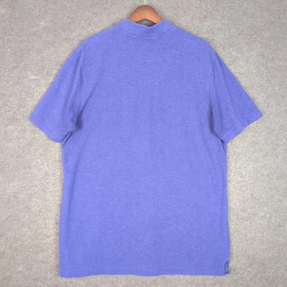 Banana Republic Mens XL Purple Heathered Elephant Logo Short Sleeve Polo Shirt